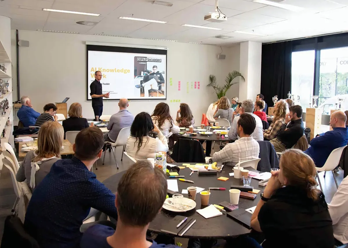 Robert Vos giving AI training